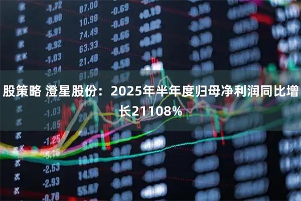 股策略 澄星股份：2025年半年度归母净利润同比增长21108%