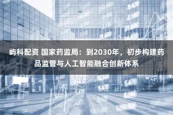 屿科配资 国家药监局：到2030年，初步构建药品监管与人工智能融合创新体系