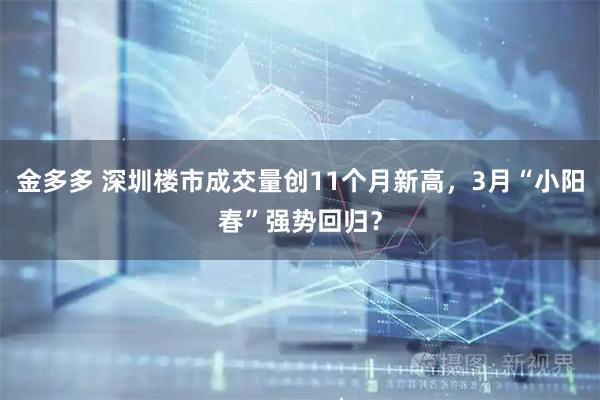 金多多 深圳楼市成交量创11个月新高，3月“小阳春”强势回归？